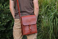 Pánske tašky - Kožená taška cez rameno - 15914247_