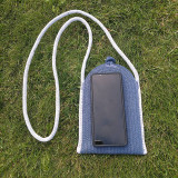 Na mobil - Malá taška, puzdro na mobil z bavlnenej šnúry - 15915052_