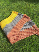 Úžitkový textil - Pletený koberec UZLÍK (2) - 15915175_