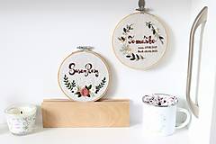 Dekorácie - Jemná výšivka Harmanček a lístky ♡ - 15917775_