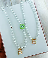 Náhrdelníky - Perličkové náhrdelníky s mackom - 15917822_