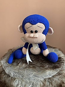 Hračky - opičiak MAX - modrý - 15916080_