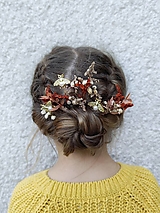 Ozdoby do vlasov - Kvetinová vlásenka "teplo jesenných dní" - včielka - 15918318_