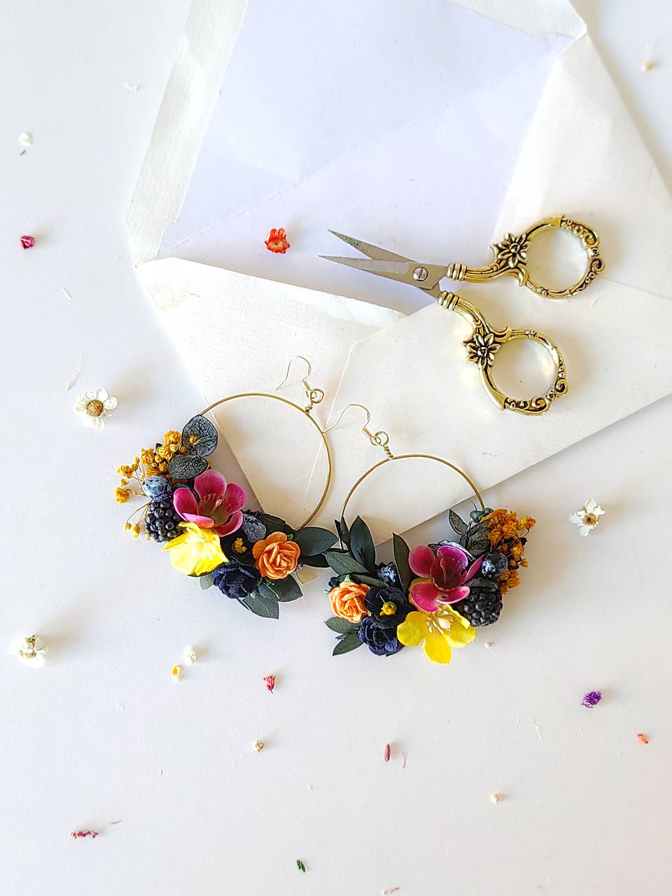Kvetinové náušnice "oslava bytia"