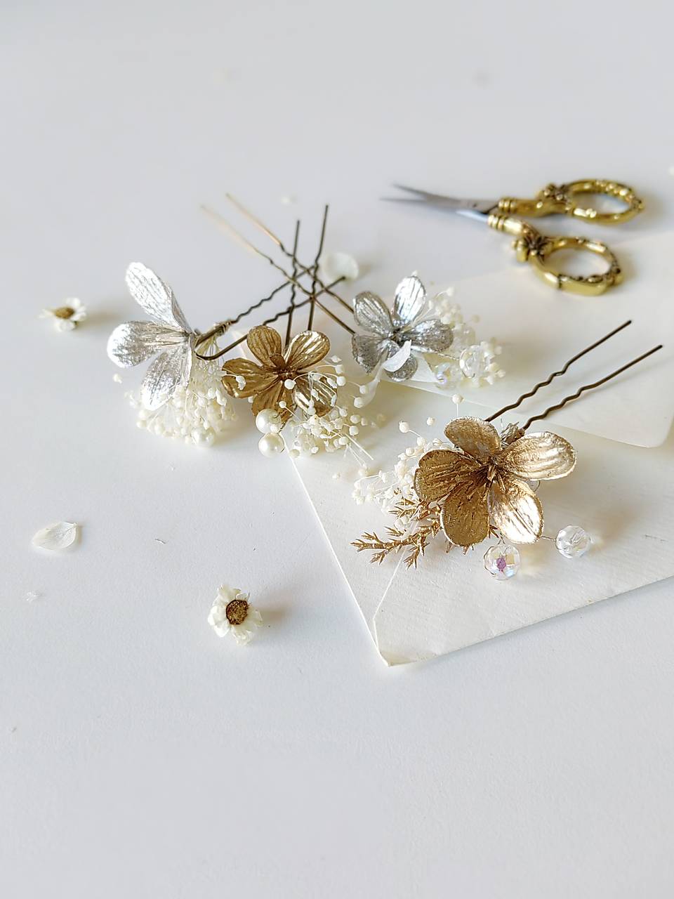 Kvetinové vlásenky "hry nočnej oblohy" 