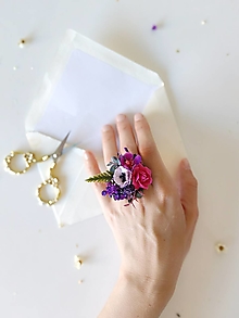 Prstene - Kvetinový prstienok "s láskou k životu" - 15916551_
