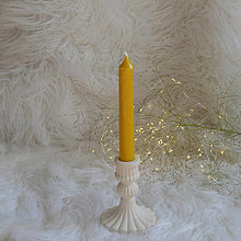 Svietidlá a sviečky - Svietnik z jesmonitu-bielokrémový - 15917126_