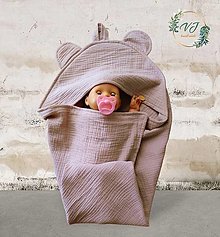 Detský textil - Jemná detská osuška z mušelínu MACKO - 15915733_
