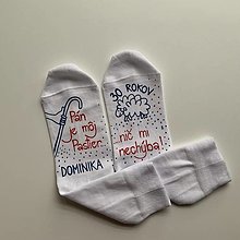 Ponožky, pančuchy, obuv - Motivačné maľované ponožky s nápisom: "Pán je môj pastier!" (k narodeninám) - 15916320_