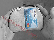 Peňaženky - Peňaženka XL Kvietky na svetlomodrej - 15915267_