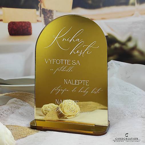 Papiernictvo - Svadobná informačná tabuľka - dekorácia ku knihe hostí (Veľkosť 100x150 mm + stojan) - 15917437_