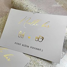 Papiernictvo - Zlatá informačná kartička - svadobná dekorácia 003 - 15917549_
