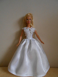 Hračky - Svadobné šaty pre barbie - 15916810_