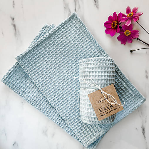 Úžitkový textil - Kozmetický uterák (Belasý - set 3ks) - 15920505_