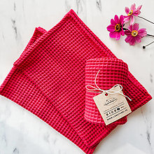 Úžitkový textil - Kozmetický uterák (Cyklámenový - set 3ks) - 15920524_