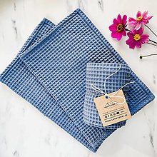 Úžitkový textil - Kozmetický uterák (Modrý - 1ks) - 15920534_
