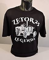 Čierne tričko ZETOR 25 - legenda