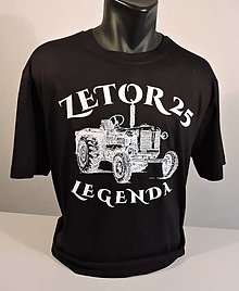 Topy, tričká, tielka - Čierne tričko ZETOR 25 - legenda - 15920240_
