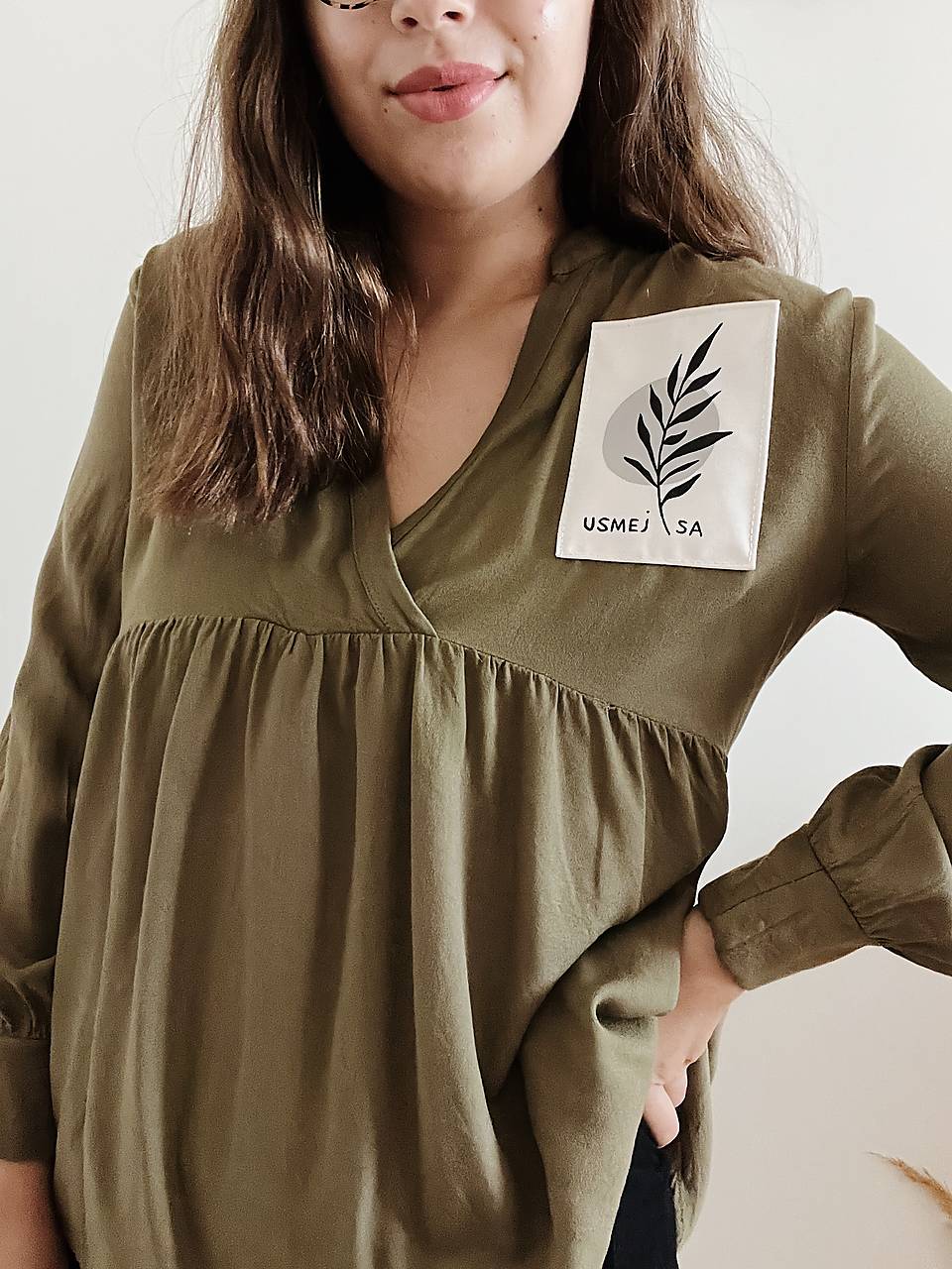 Upcyklovaná blúzka USMEJ SA