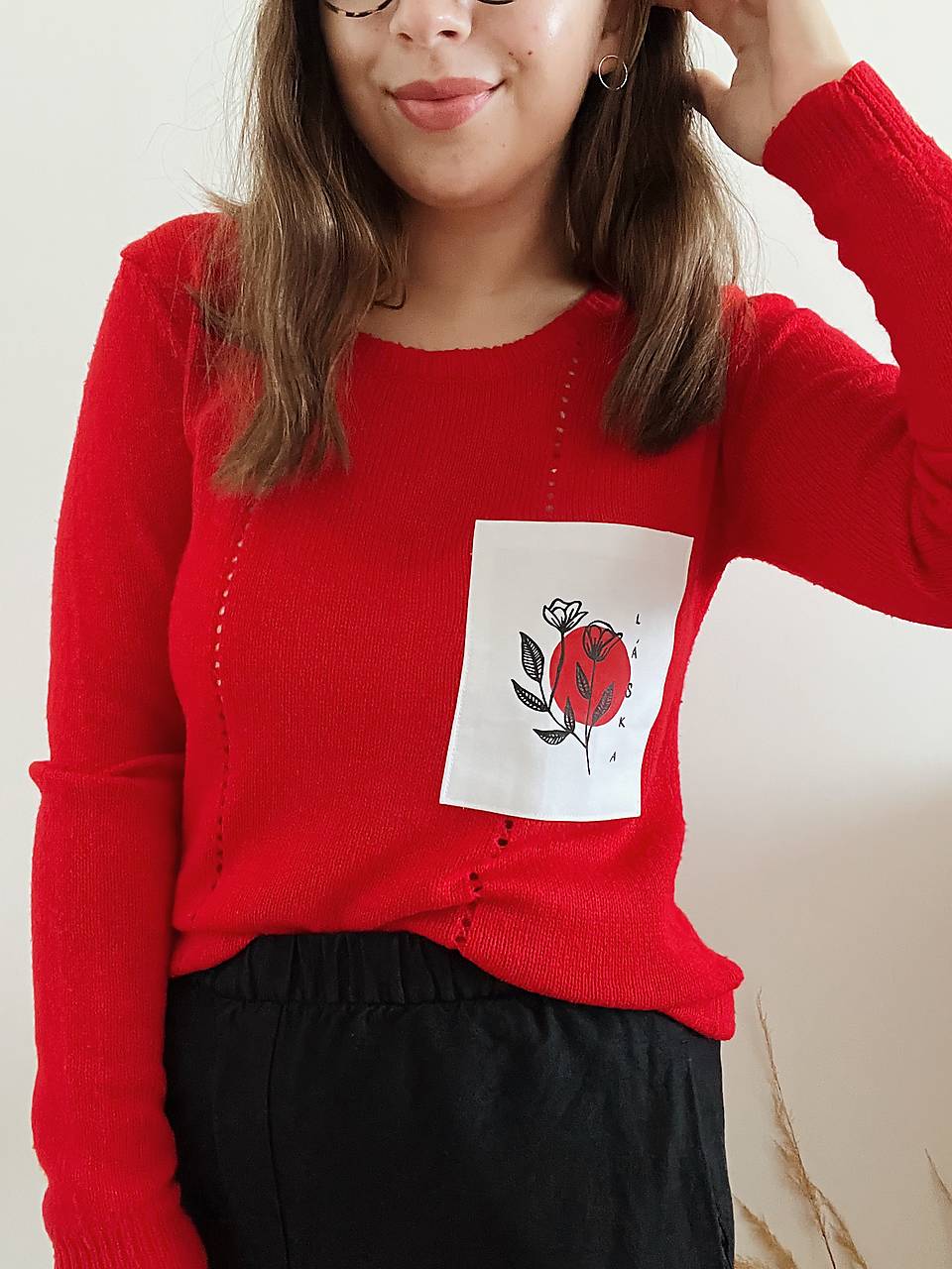 Upcyklovaný sveter LÁSKA