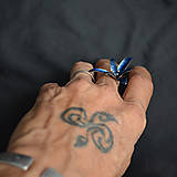 Prstene - Prsten modrý květ - 15921307_