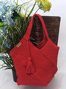 Veľké tašky - červená taška Eliza - 15919831_
