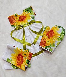 Úžitkový textil - Darčekový set slnečnice - 15921290_