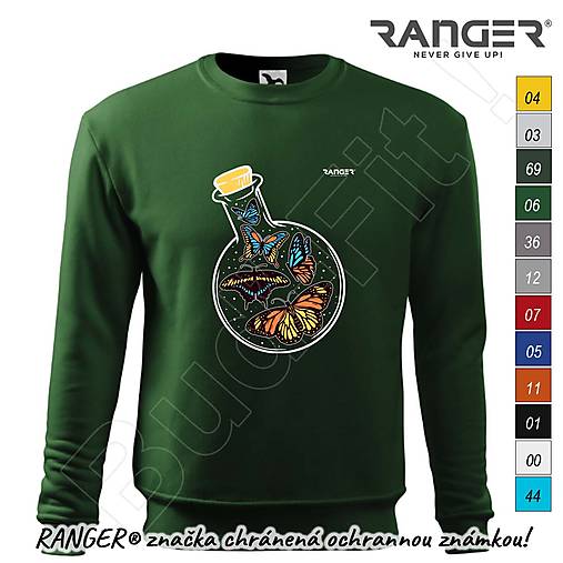 Mikiny - Mikina RANGER® - MOTÝLE (Zelená) - 15919842_