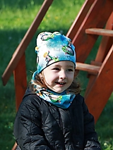 Detské čiapky - „ Malý princ “ úpletová čiapka, nákrčník albo set - 15923802_