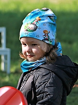 Detské čiapky - „ Malý princ “ úpletová čiapka, nákrčník albo set - 15923804_