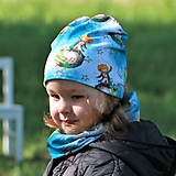 Detské čiapky - „ Malý princ “ úpletová čiapka, nákrčník albo set - 15924510_