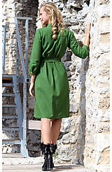 Šaty - Hazel - košeľové ľanové šaty zelené - 15924148_