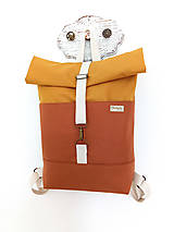 Batohy - Rolltop batoh Horčicový/Hrdzavý - 15922516_