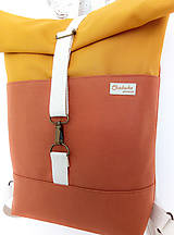 Batohy - Rolltop batoh Horčicový/Hrdzavý - 15922519_