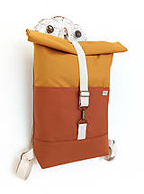 Batohy - Rolltop batoh Horčicový/Hrdzavý - 15922520_