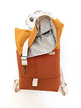 Batohy - Rolltop batoh Horčicový/Hrdzavý - 15922521_