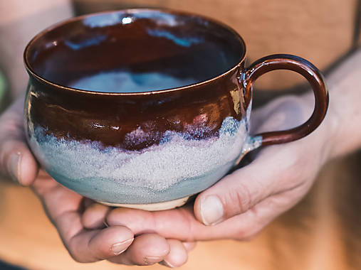 Nádoby - Gigant 500 ml hrníček (Bordová) - 15921595_