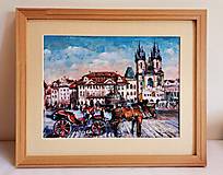 Obrazy - Praha s koníkom na ulici - 15923569_