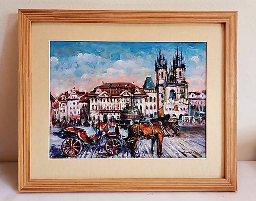 Praha s koníkom na ulici