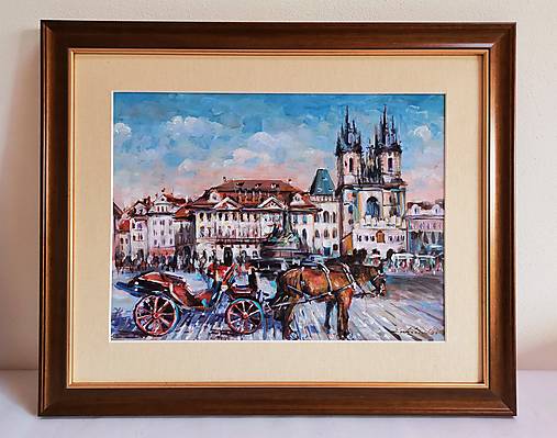 Praha s koníkom na ulici