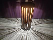 Svietidlá - Drevenná stolová lampa - 15924132_
