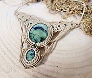 Náhrdelníky - Makramé boho náhrdelník ZOISIT - 15922417_