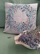 Úžitkový textil - Vankúš -veniec z levandule - 15924963_