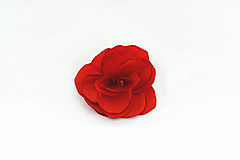 Brošne - Brošňa červená ruža - 15926240_
