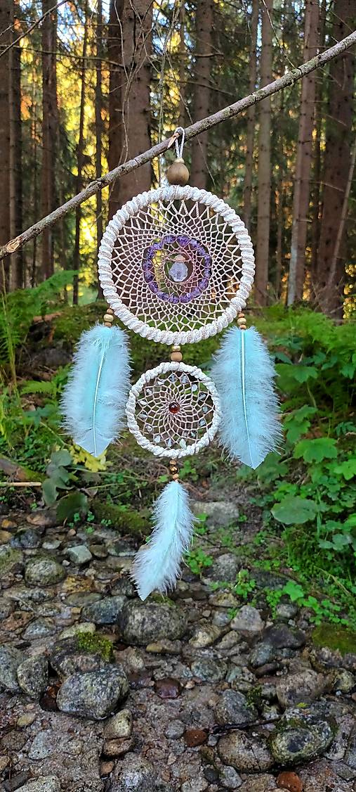 Dekorácie - Lapač snov / Mandala posilnenia ochrany životnej energie  - 15926082_