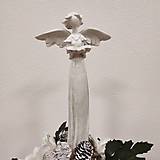 Dekorácie - Anjel, urnová dušičková dekorácia - 15926251_