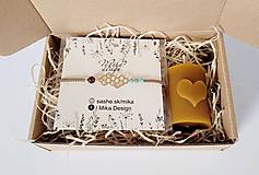 Sviečky - Darčeková krabička náramok a sviečka pre ženu - 15924991_