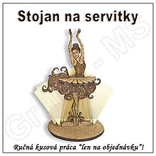 Dekorácie - Stojan na servítky - BALETKA - 15924890_