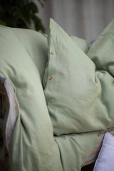 Úžitkový textil - Ľanové obliečky Dusty Green - 15926720_