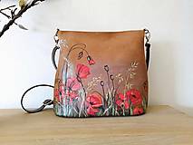 Kabelky - MILA "Maky" kožená kabelka s maľovaným obrázkom - 15924941_